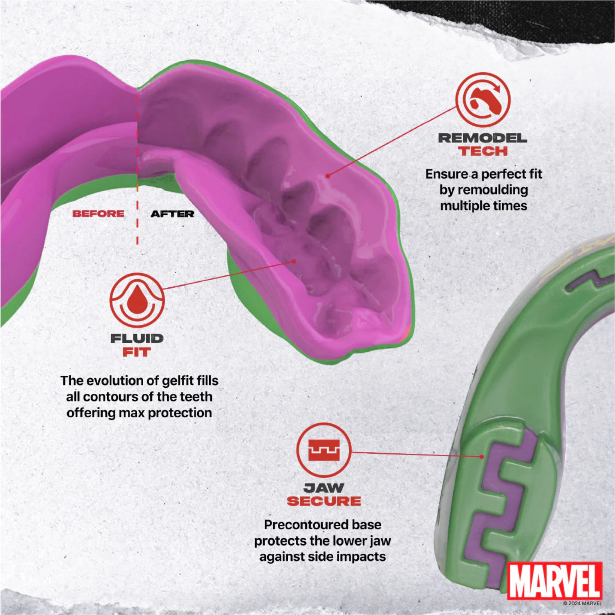 Protector Bucal SafeJawz Marvel Hulk