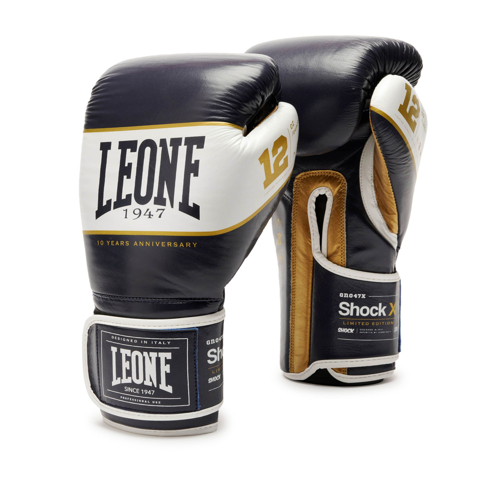 Guantes de Boxeo Leone 1947 Shock X Azul GN047X Edición Limitada