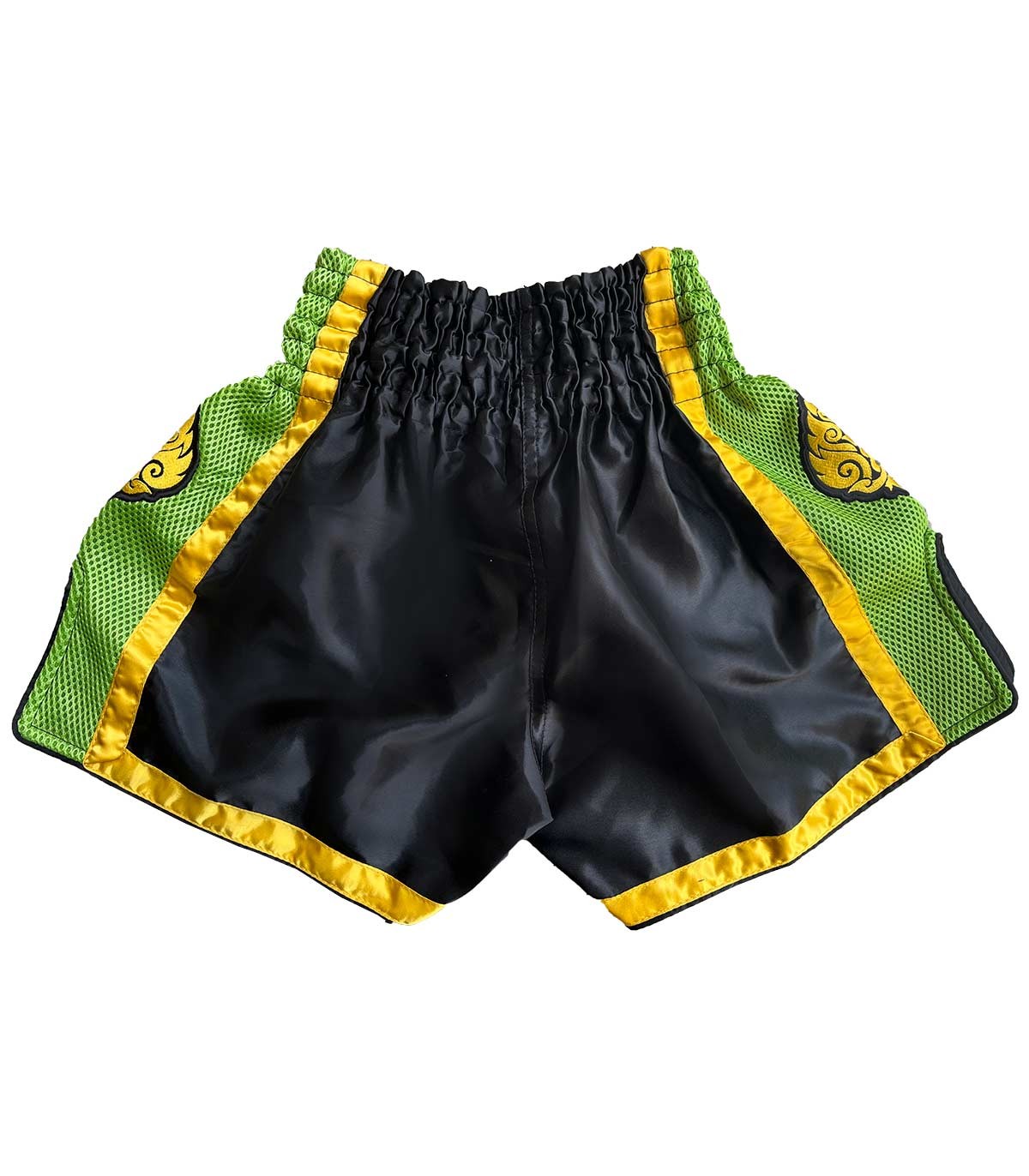 Short Muay Thai Retro Verde/Negro Custom Fighter