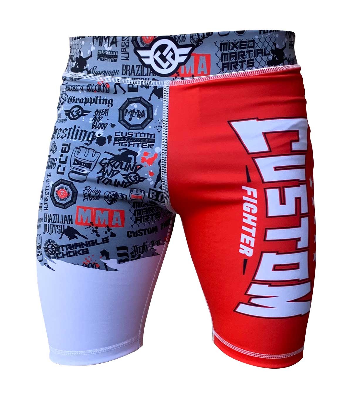 Malla Short Compression MMA Roja Customize It