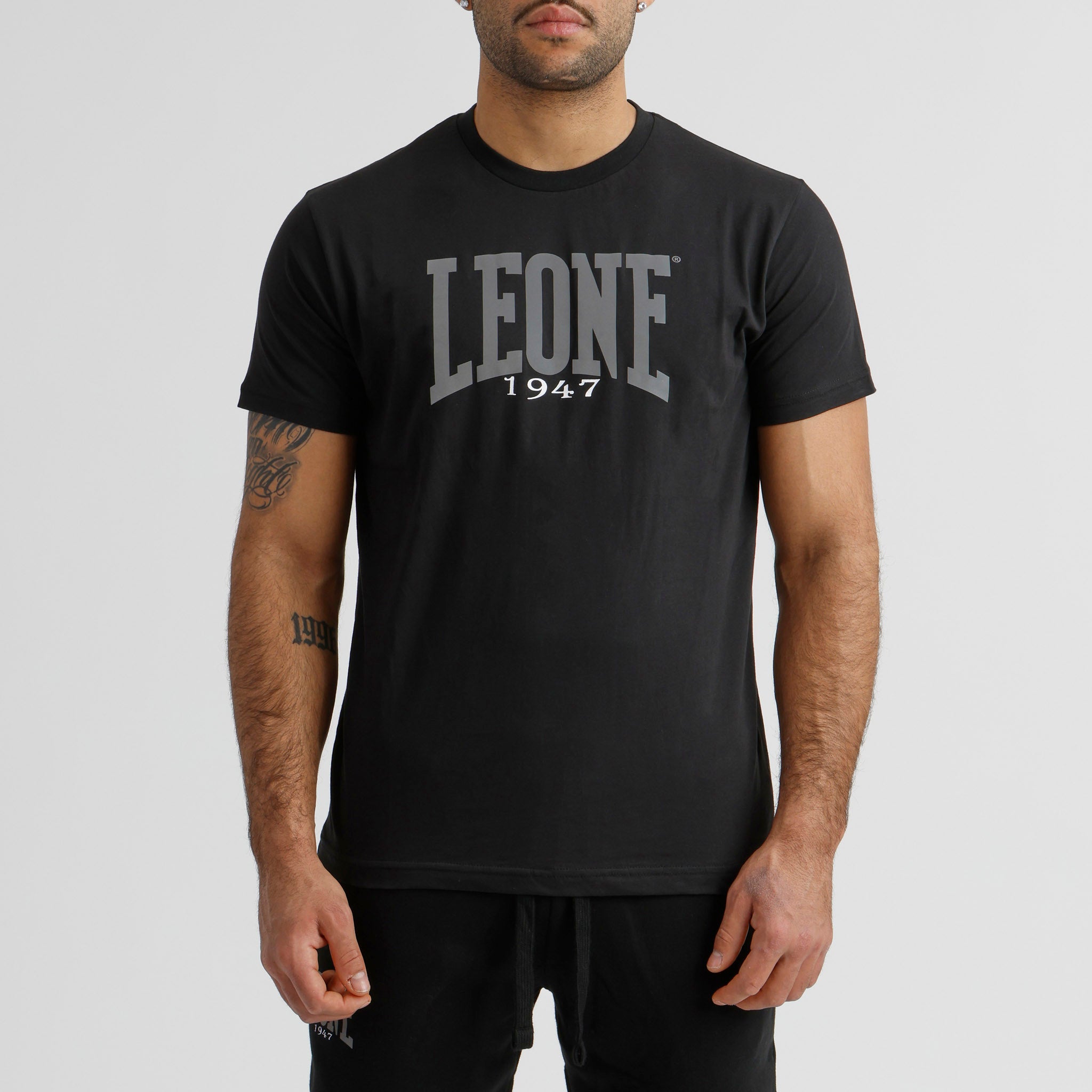 Camiseta Manga Corta Leone Reflect Negra