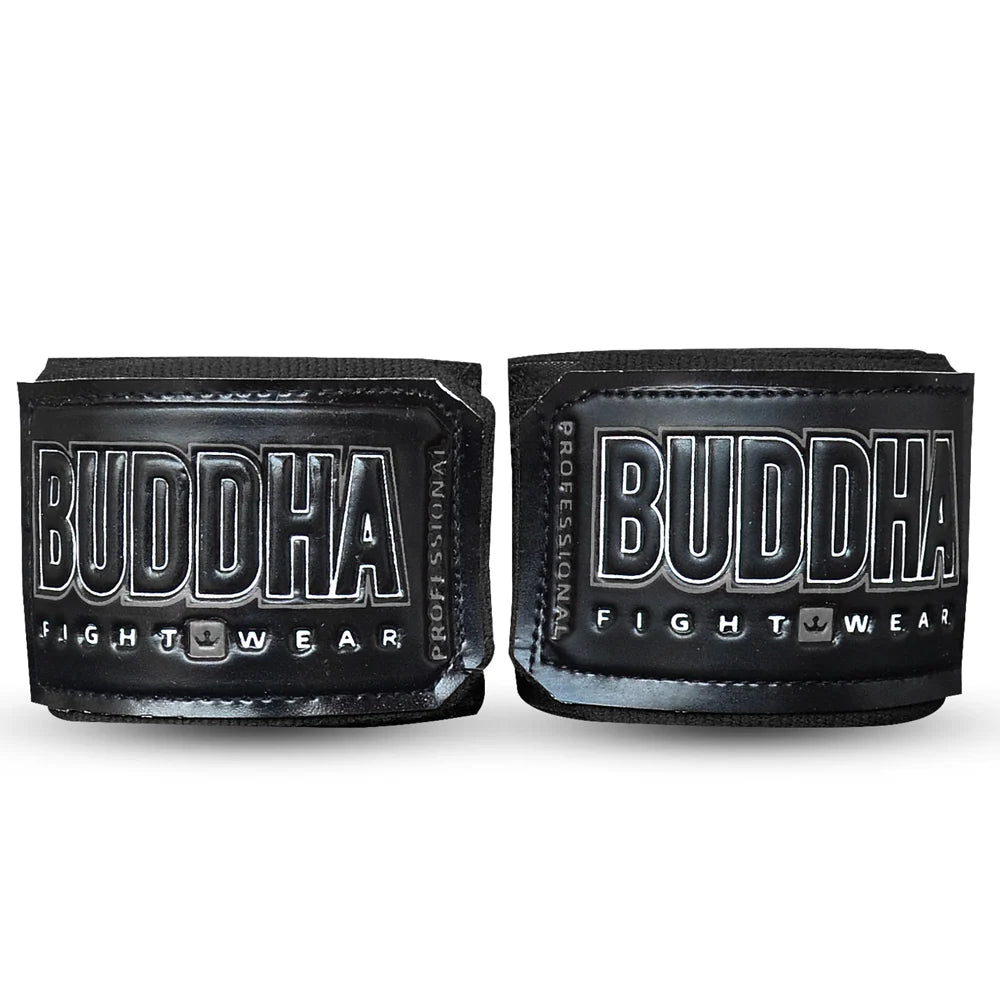 Vendas de Boxeo Semi Elásticas Buddha Negras 4,5 m