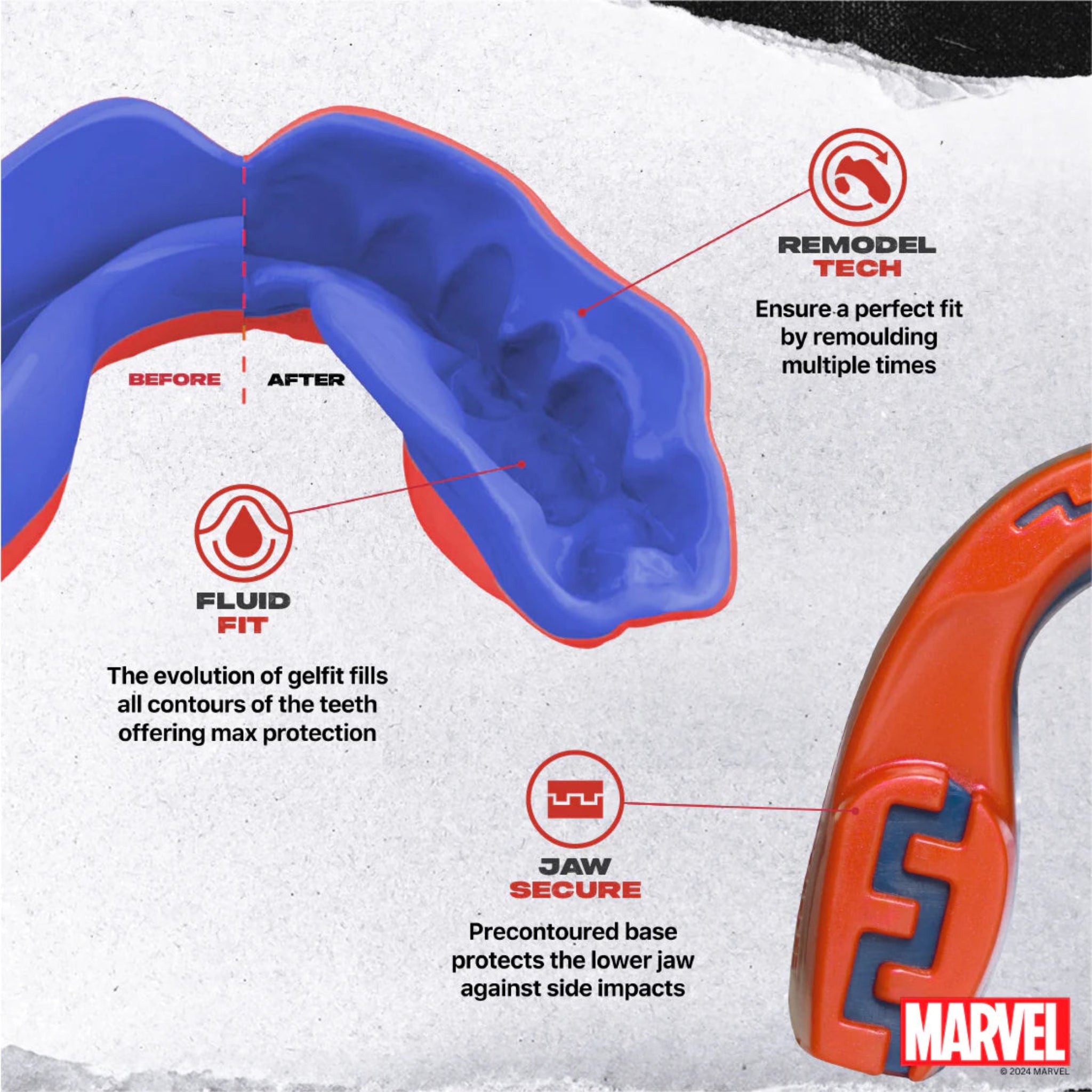 Protector Bucal SafeJawz Marvel Spiderman