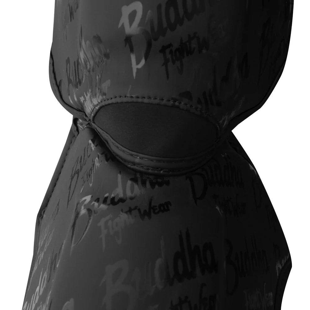 Espinilleras Buddha Epic Negro Mate para Muay Thai y MMA