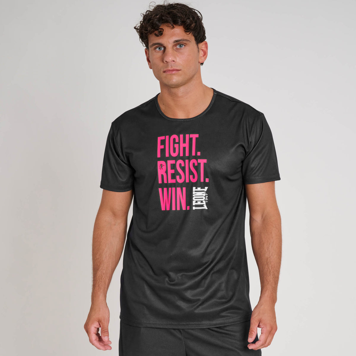 Camiseta Deportiva de Manga Corta Leone ABX508 Negra