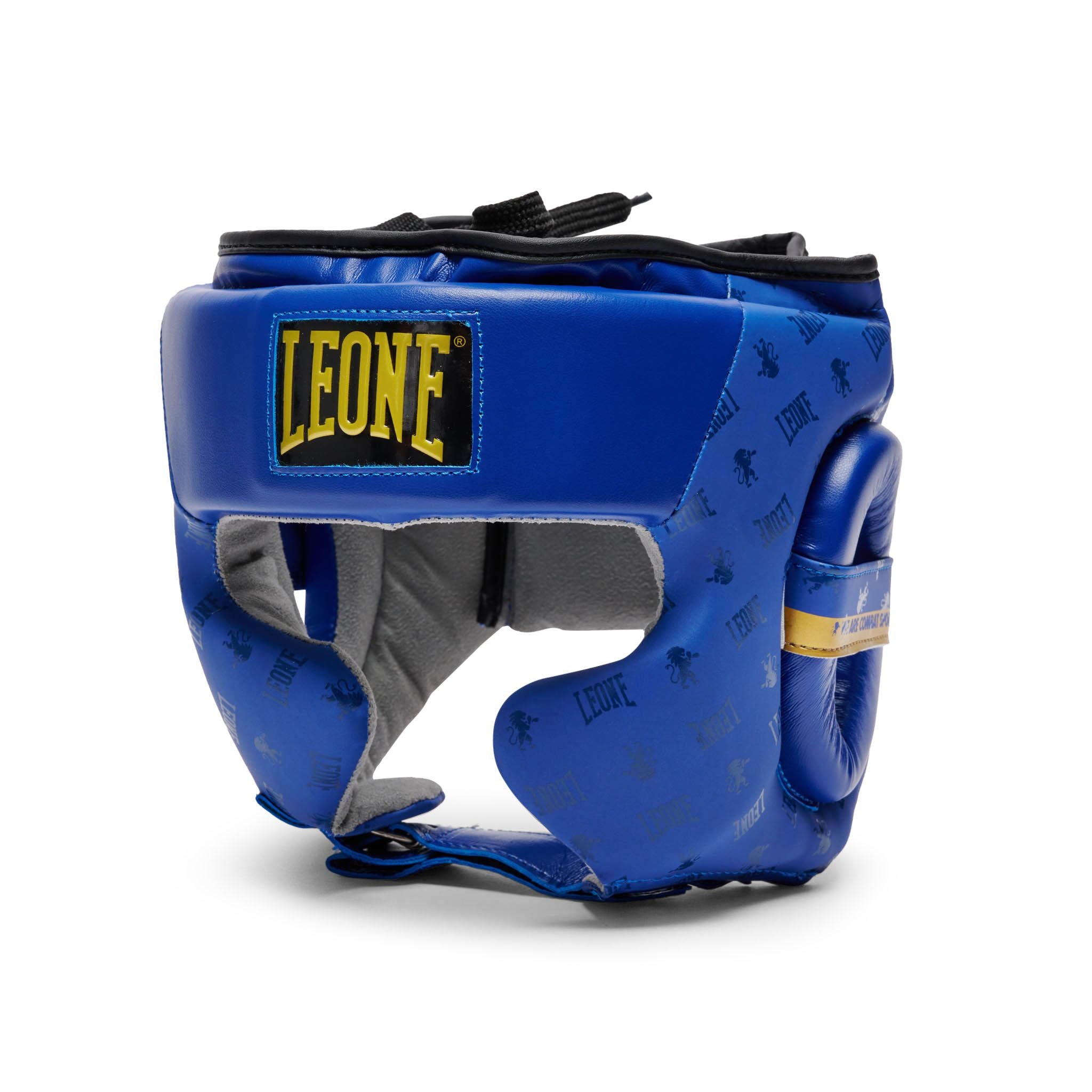Casco de Boxeo Leone 1947 DNA Azul con Protección de Pómulos CS445