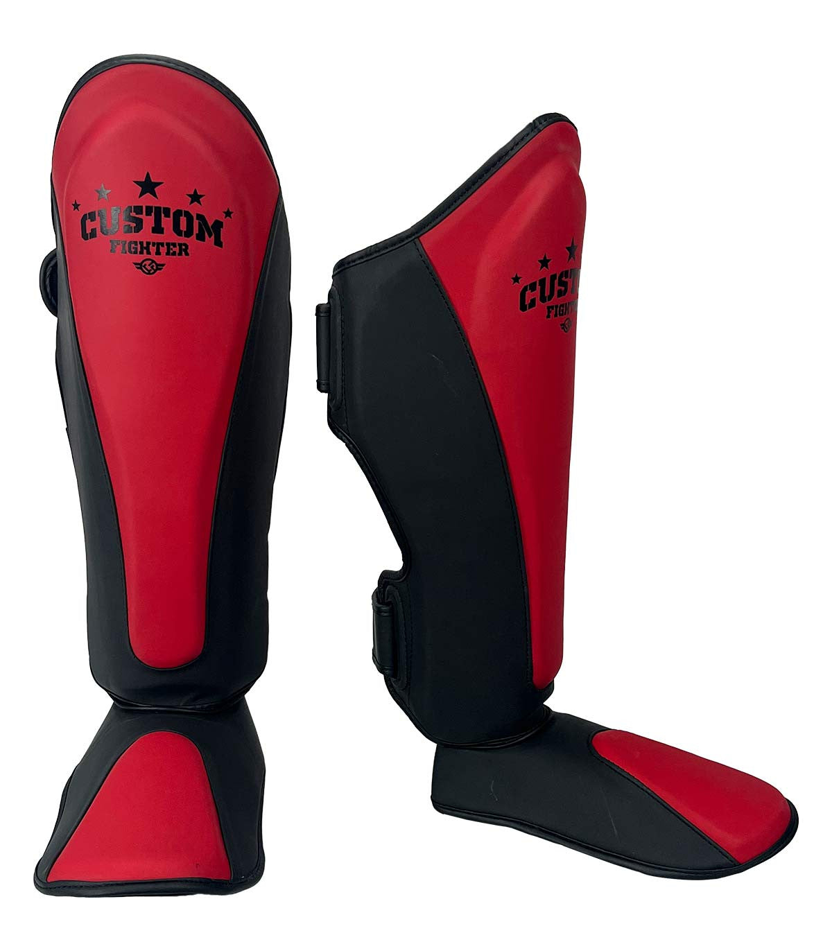 Espinilleras de Muay Thai Custom Fighter Blood Star Rojas