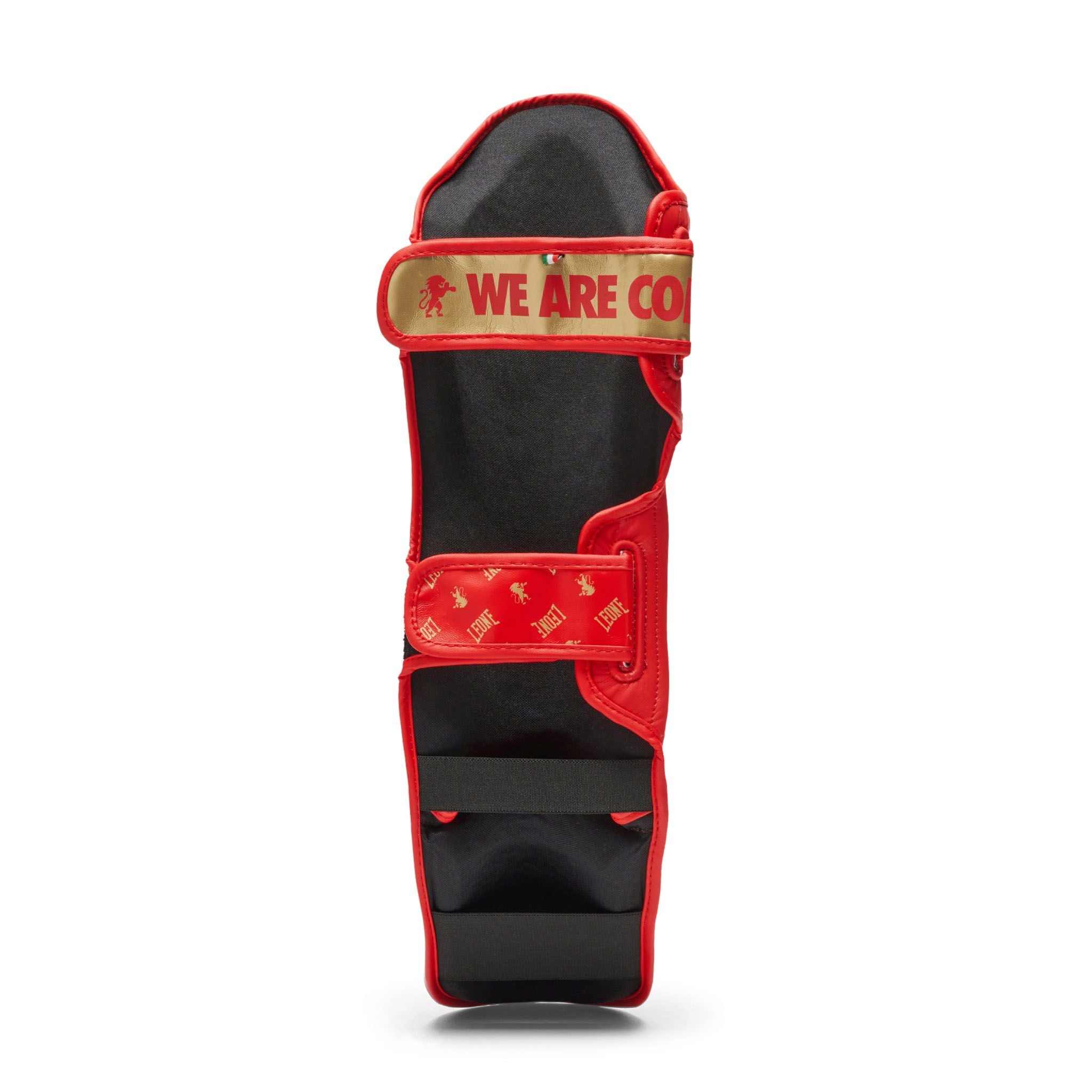 Espinilleras Muay Thai, Kickboxing y MMA Leone DNA GEL PT177 Roja