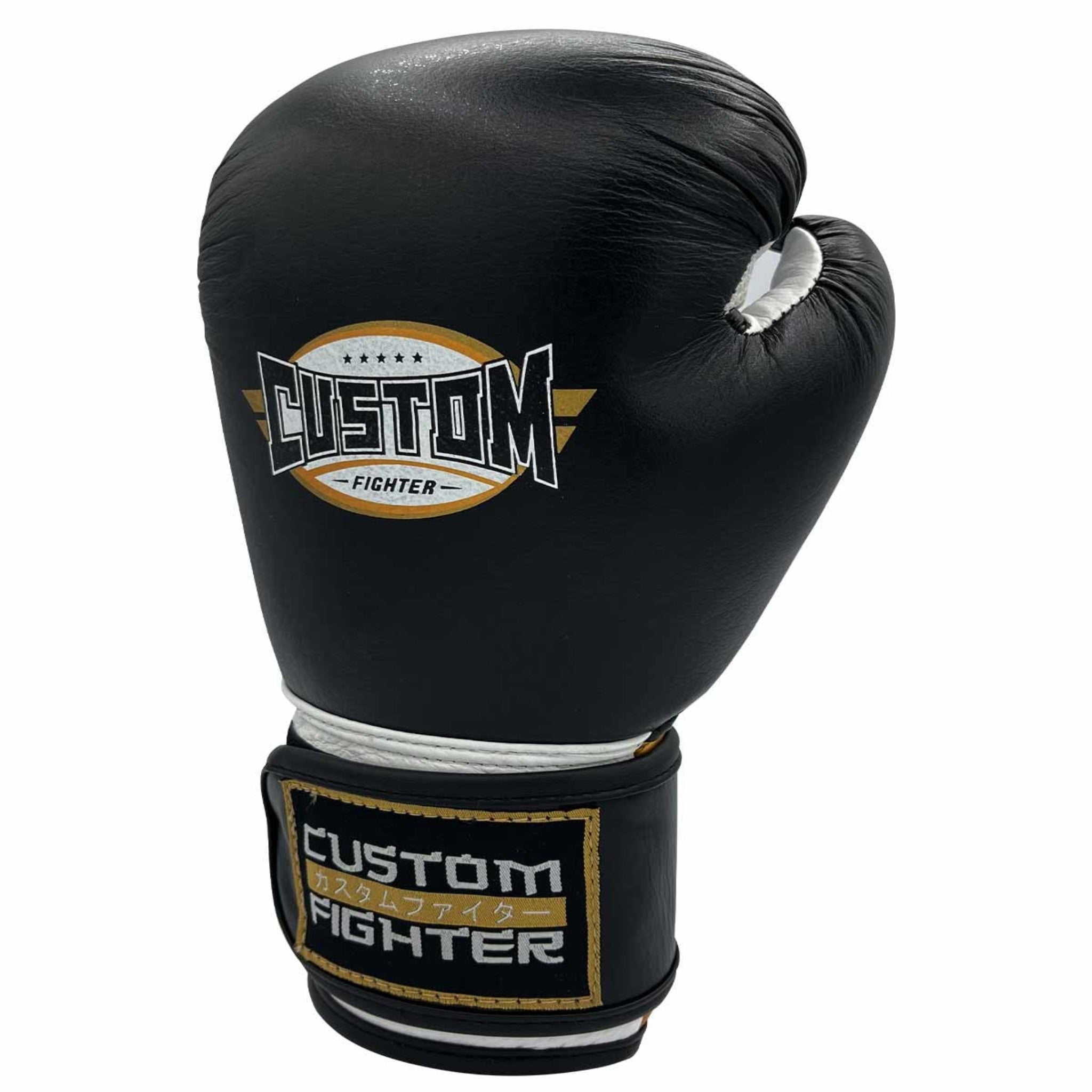 Guantes de Boxeo Custom Fighter Golden Sticker Black