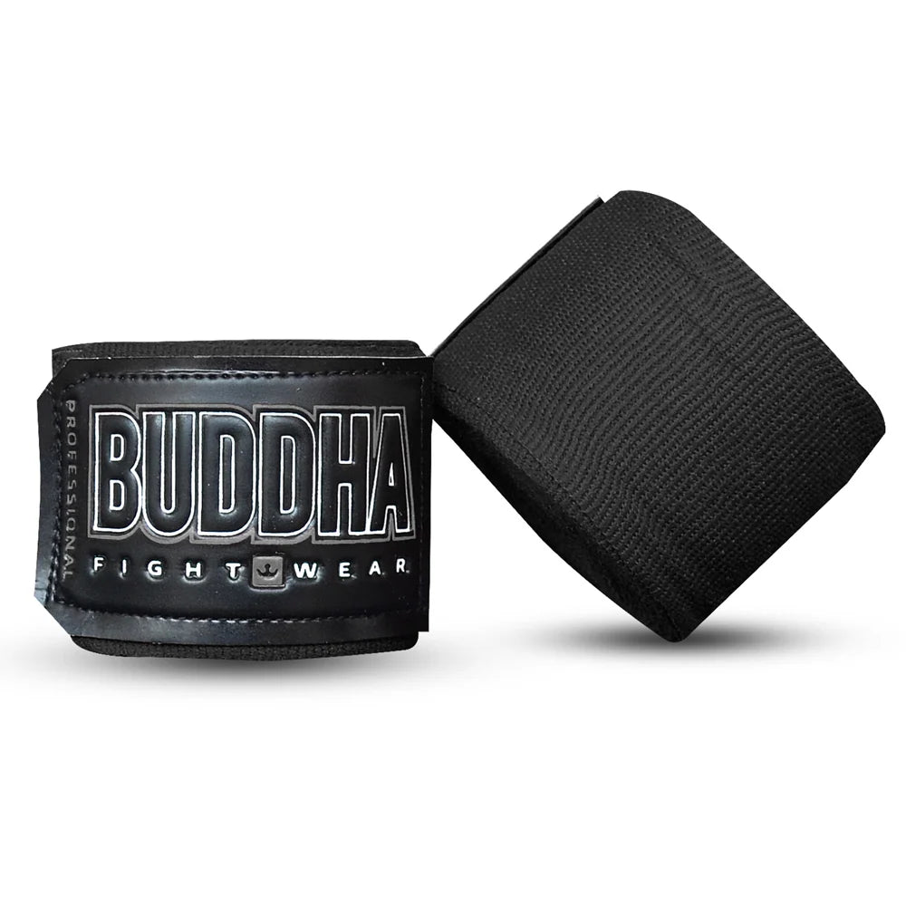 Vendas de Boxeo Semi Elásticas Buddha Negras 4,5 m