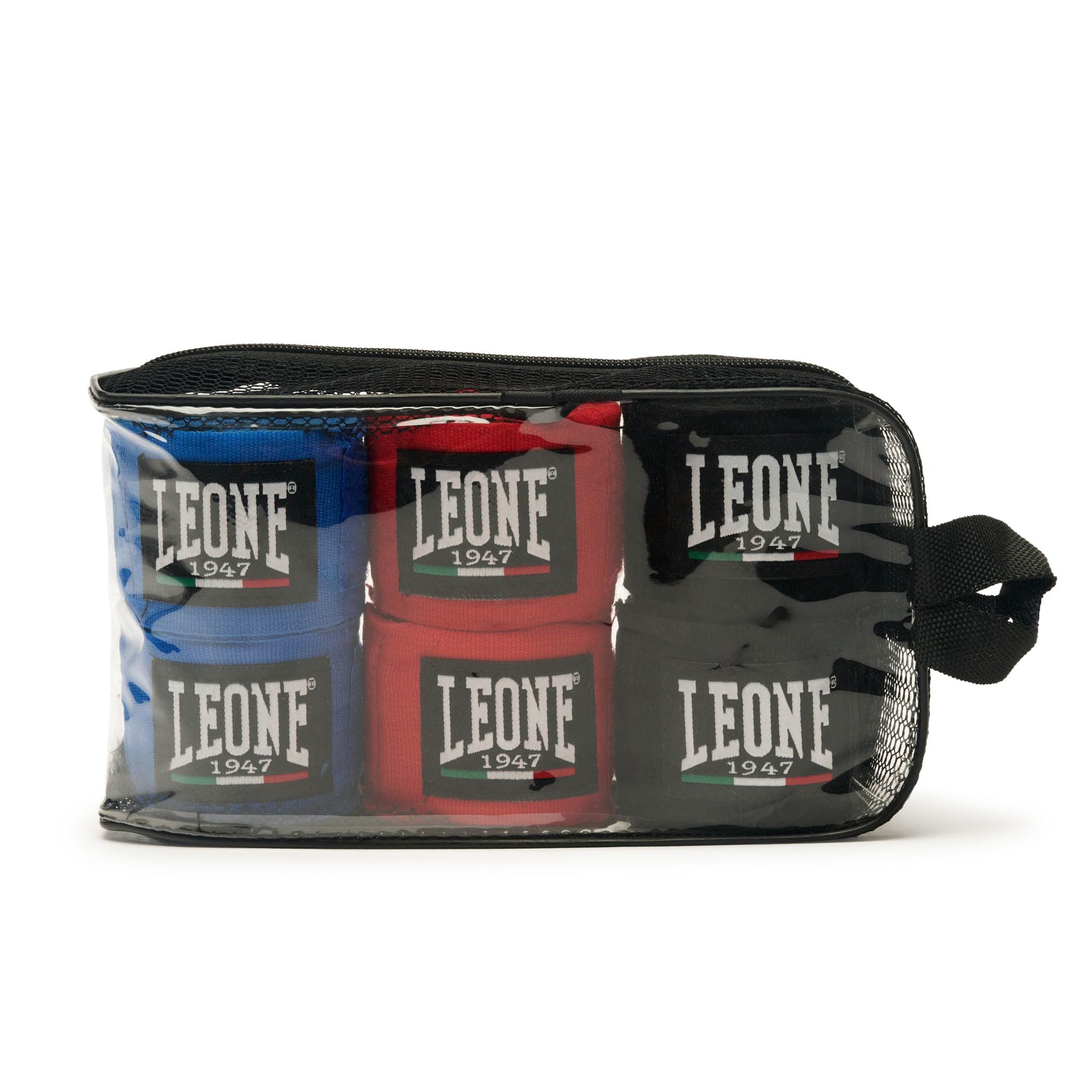 Pack 3 Pares Vendas de Boxeo Leone 1947 4,5m (Azul, Rojo y Negro)