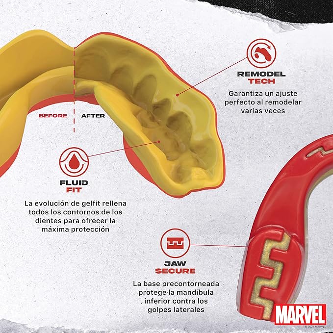 Bucal SafeJawz Marvel Iron-Man Rojo