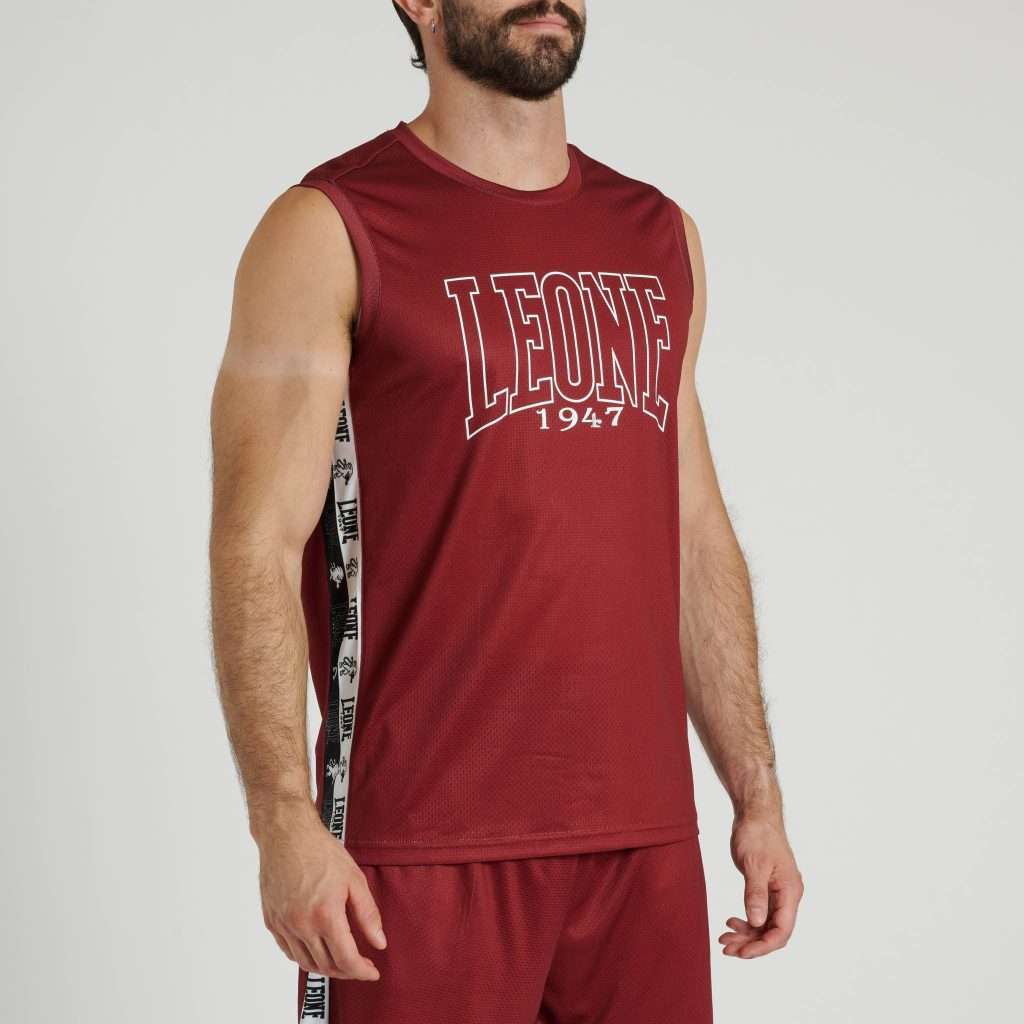 Camiseta Sin Mangas Leone Iconic ABX402 Burdeos