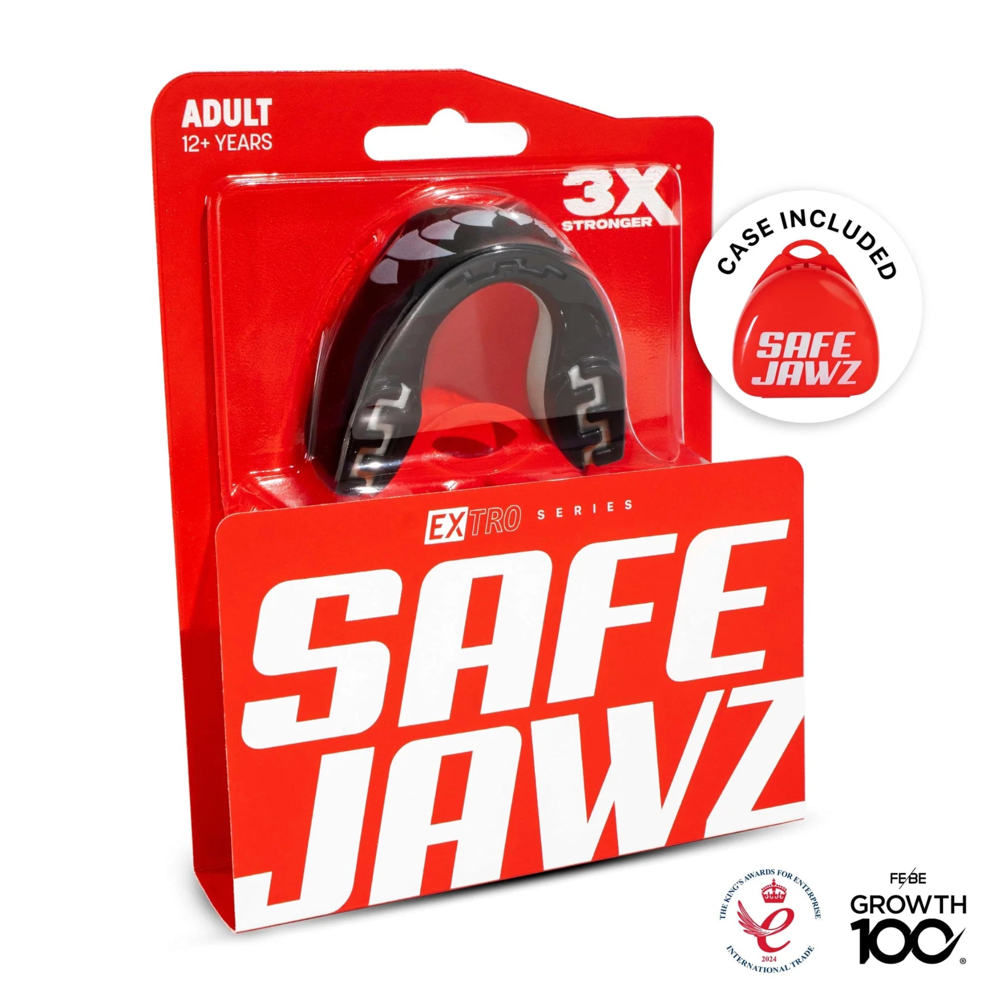 Protector Bucal SafeJawz Extro Series Fangz Black&White