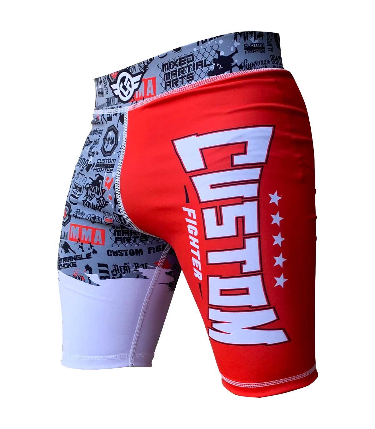 Malla Short Compression MMA Roja Customize It