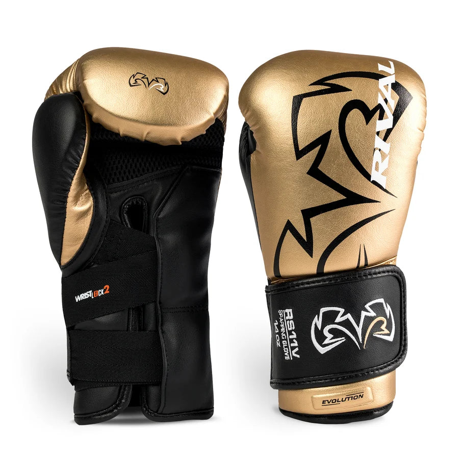 Guantes de Sparring Rival RS11V Evolution Oro