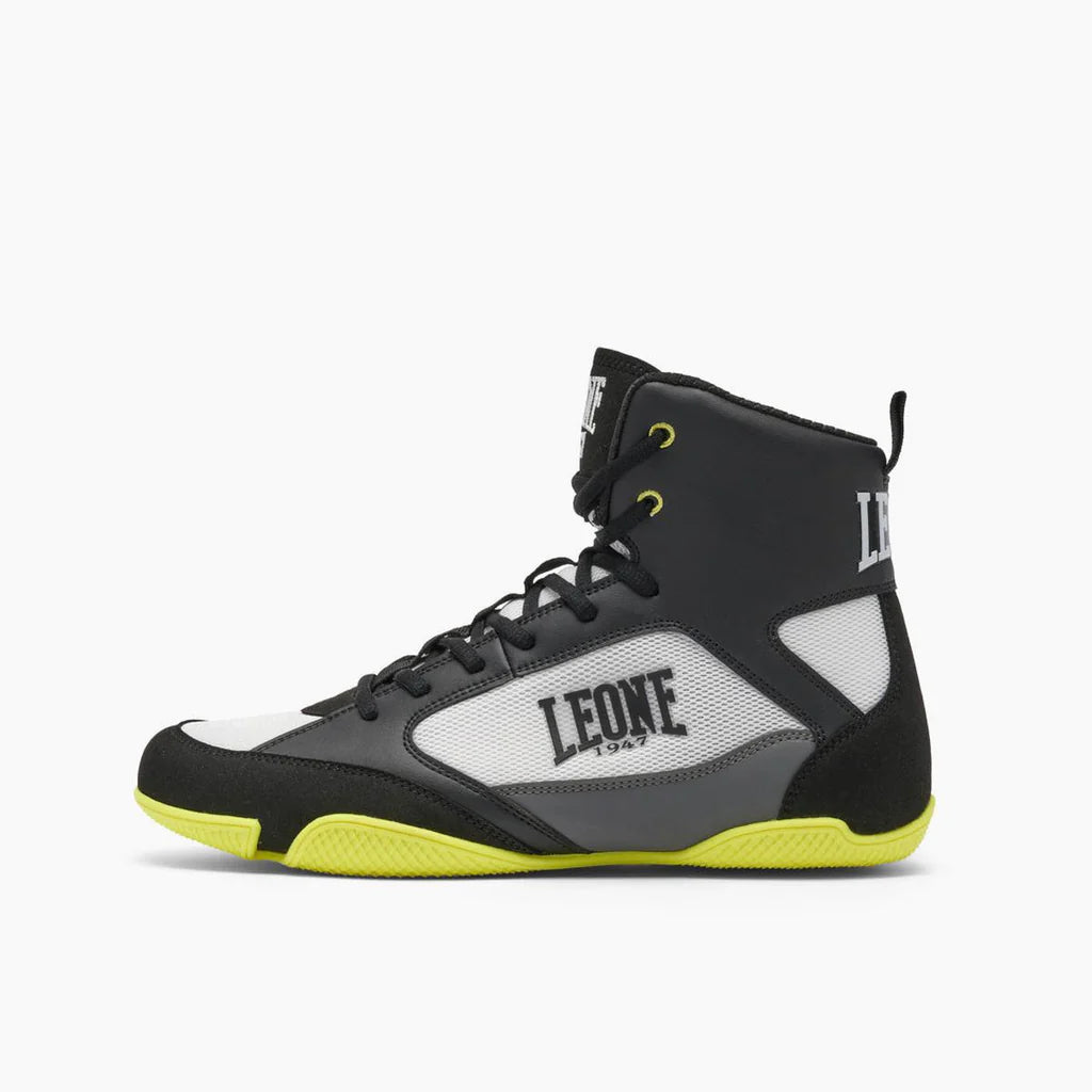 Botas de boxeo Leone 1947 Premium CL110 Negro-lima