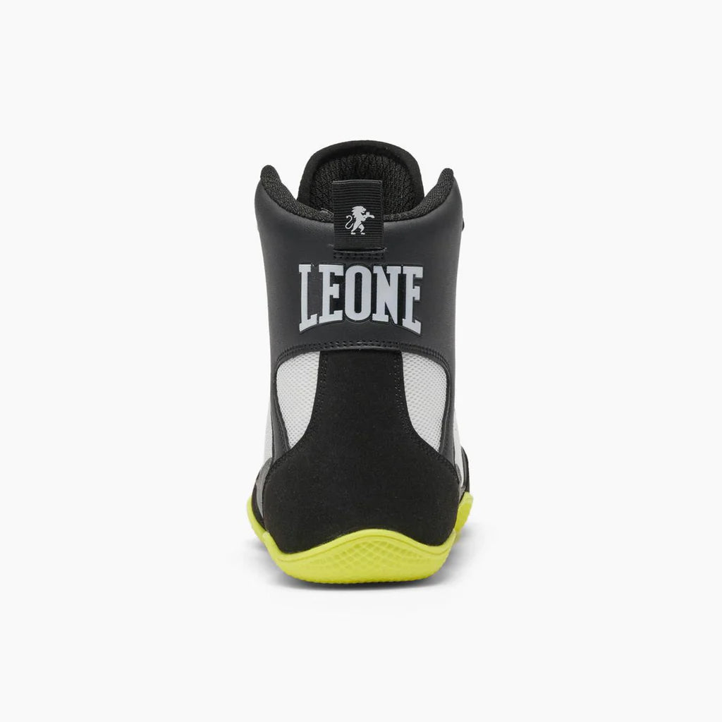 Botas de boxeo Leone 1947 Premium CL110 Negro-lima