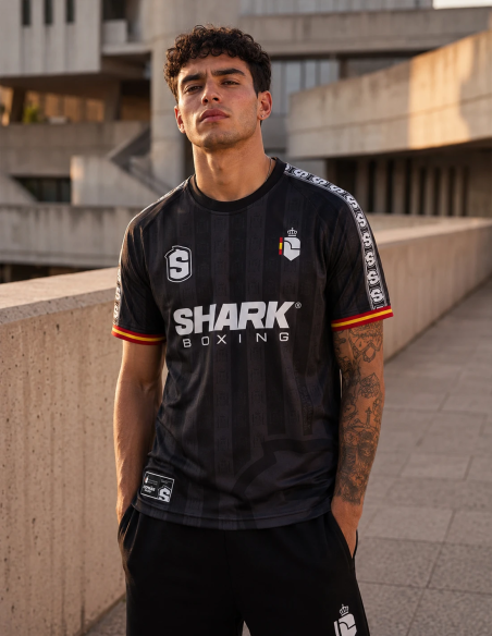 Camiseta Técnica Shark Boxing España Negra Unisex