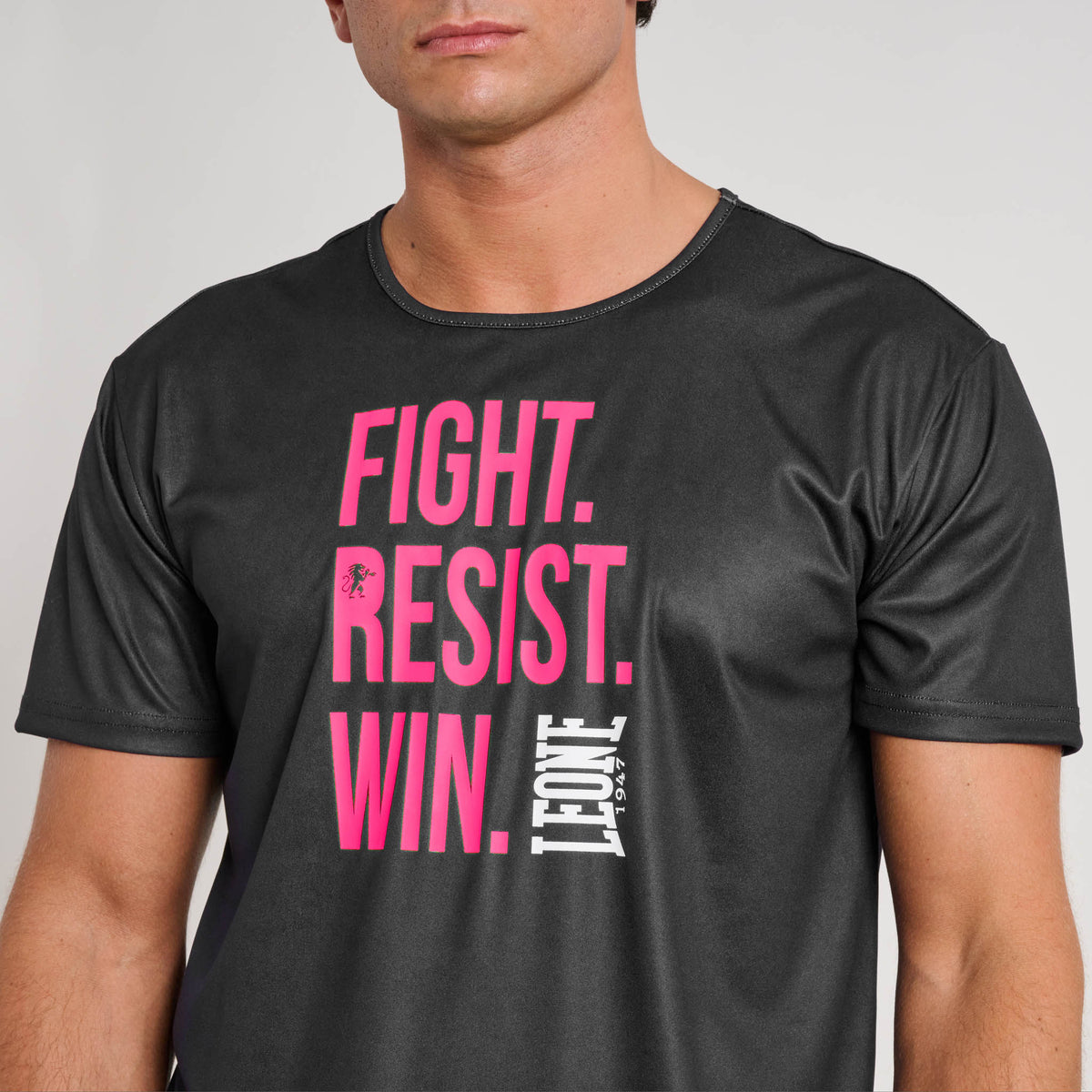 Camiseta Deportiva de Manga Corta Leone ABX508 Negra