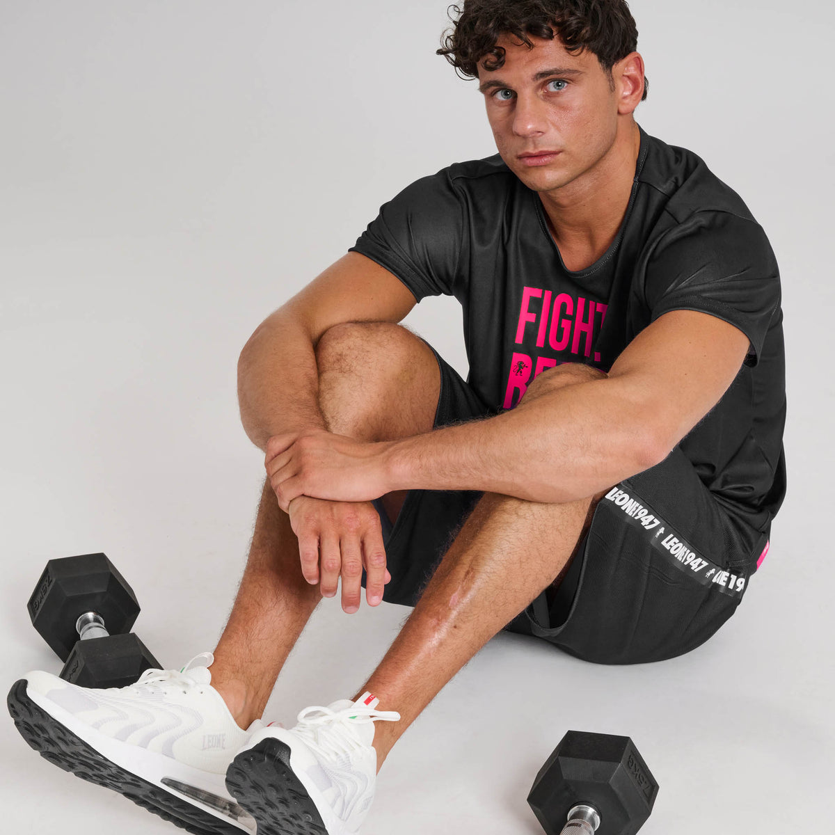 Camiseta Deportiva de Manga Corta Leone ABX508 Negra