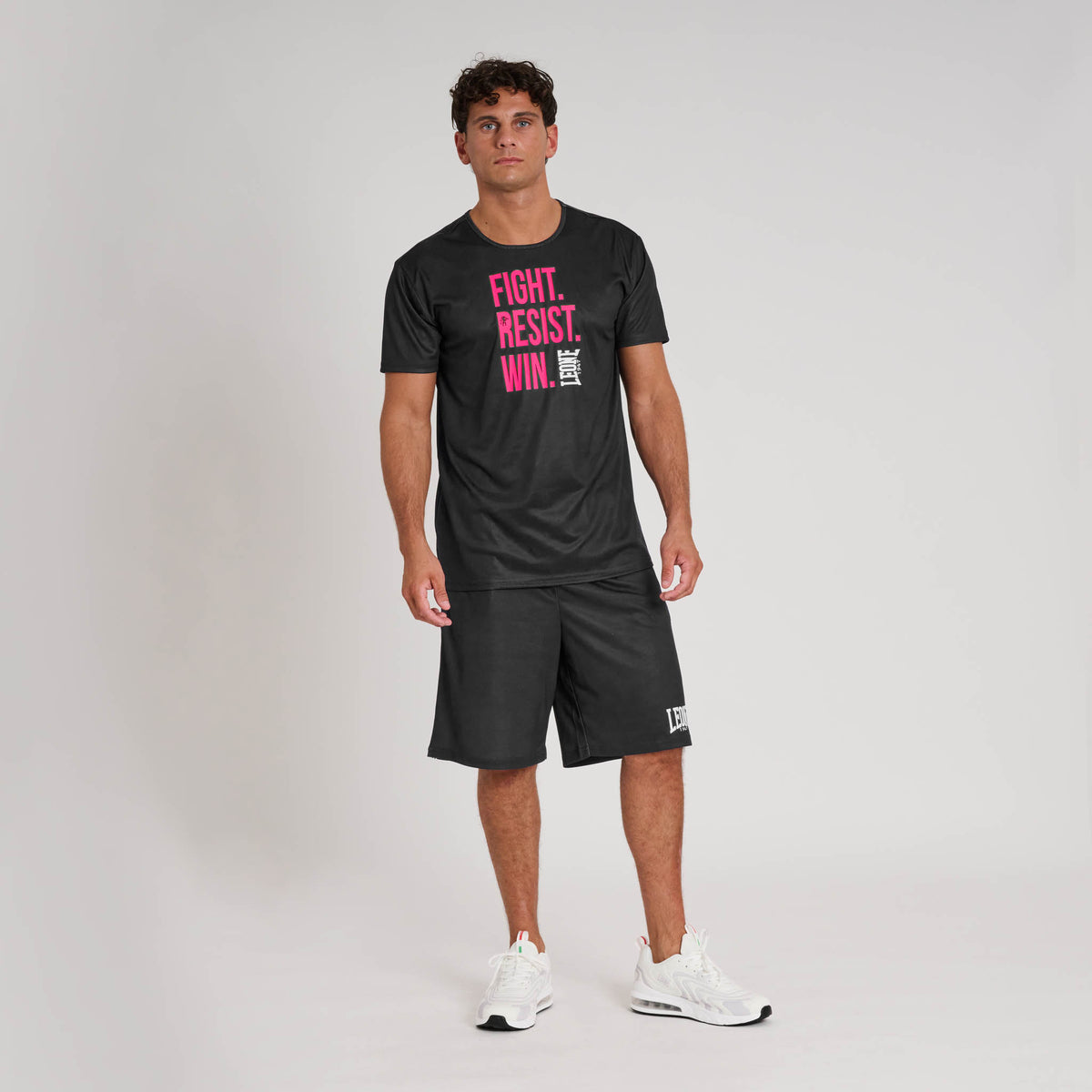 Camiseta Deportiva de Manga Corta Leone ABX508 Negra