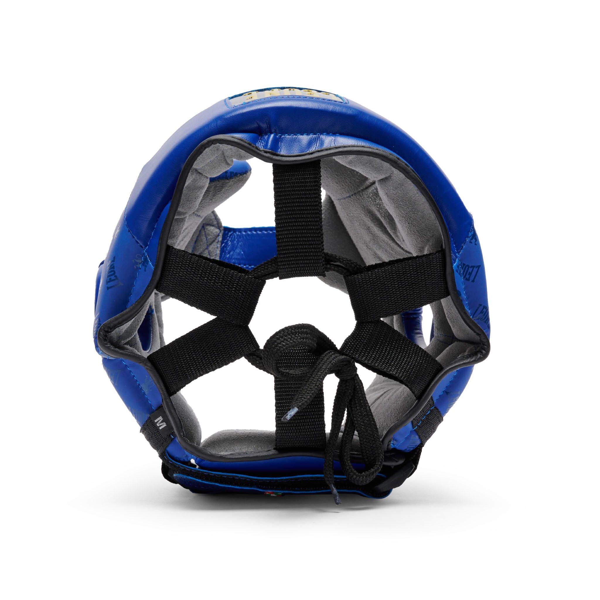 Casco de Boxeo Leone 1947 DNA Azul con Protección de Pómulos CS445