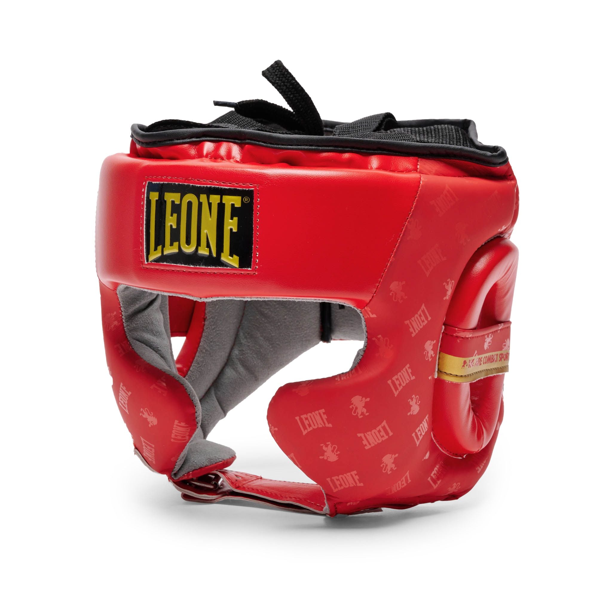 Casco de Boxeo Leone 1947 DNA Rojo con Protección de Pómulos CS445