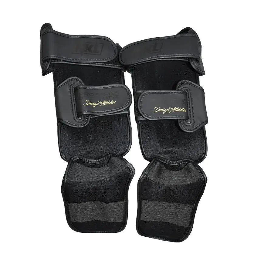 Espinilleras NKL Pro Series Negro Mate para Muay Thai y MMA