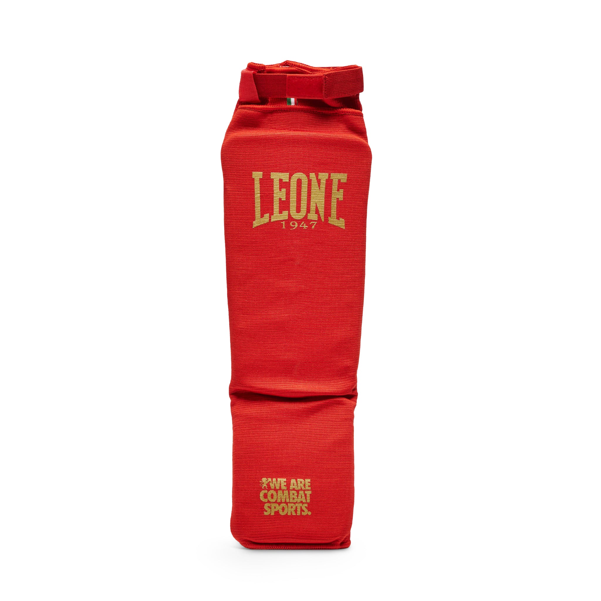 Espinilleras Tubulares Leone 1947 DNA Basic Rojas MMA, Kickboxing, Muay Thai, K1 o grappling