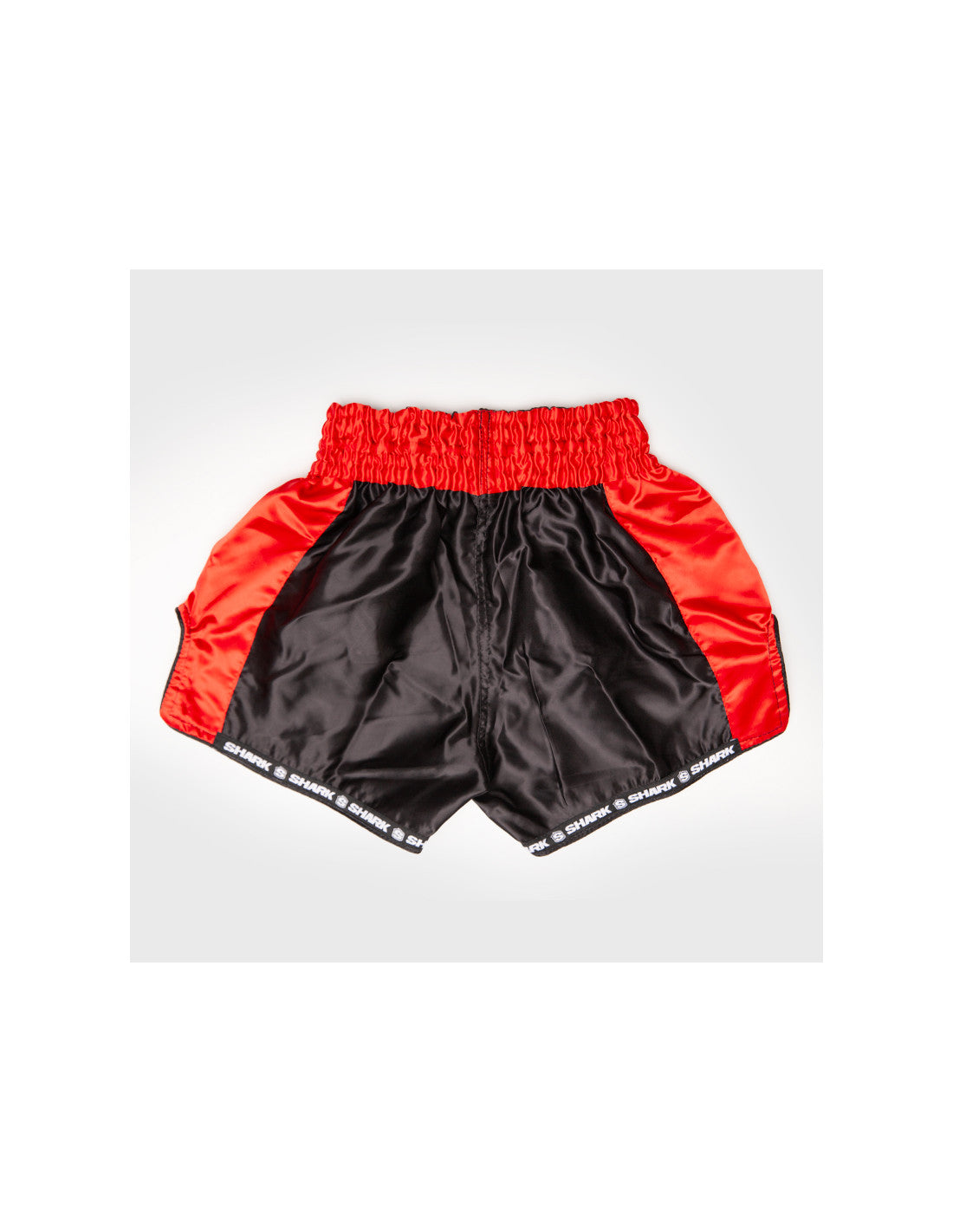 Short de Muay Thai Shark Rainbow Negro y Rojo