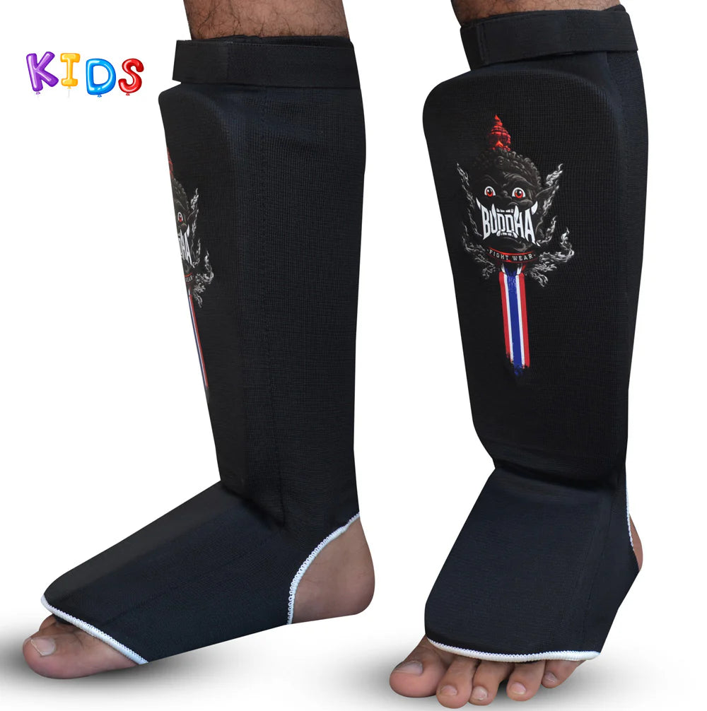 Espinilleras Tubulares Infantiles Negras