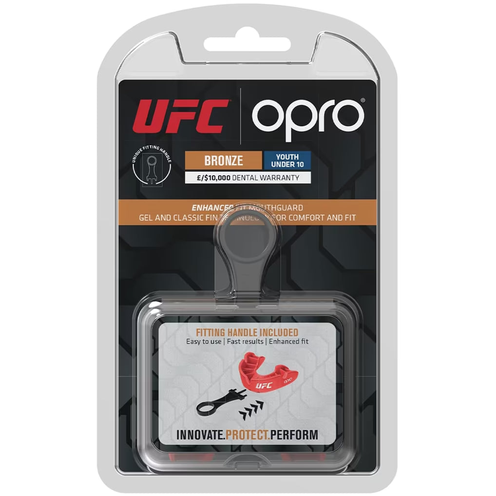 Protector Bucal OPRO x UFC Bronze Rojo