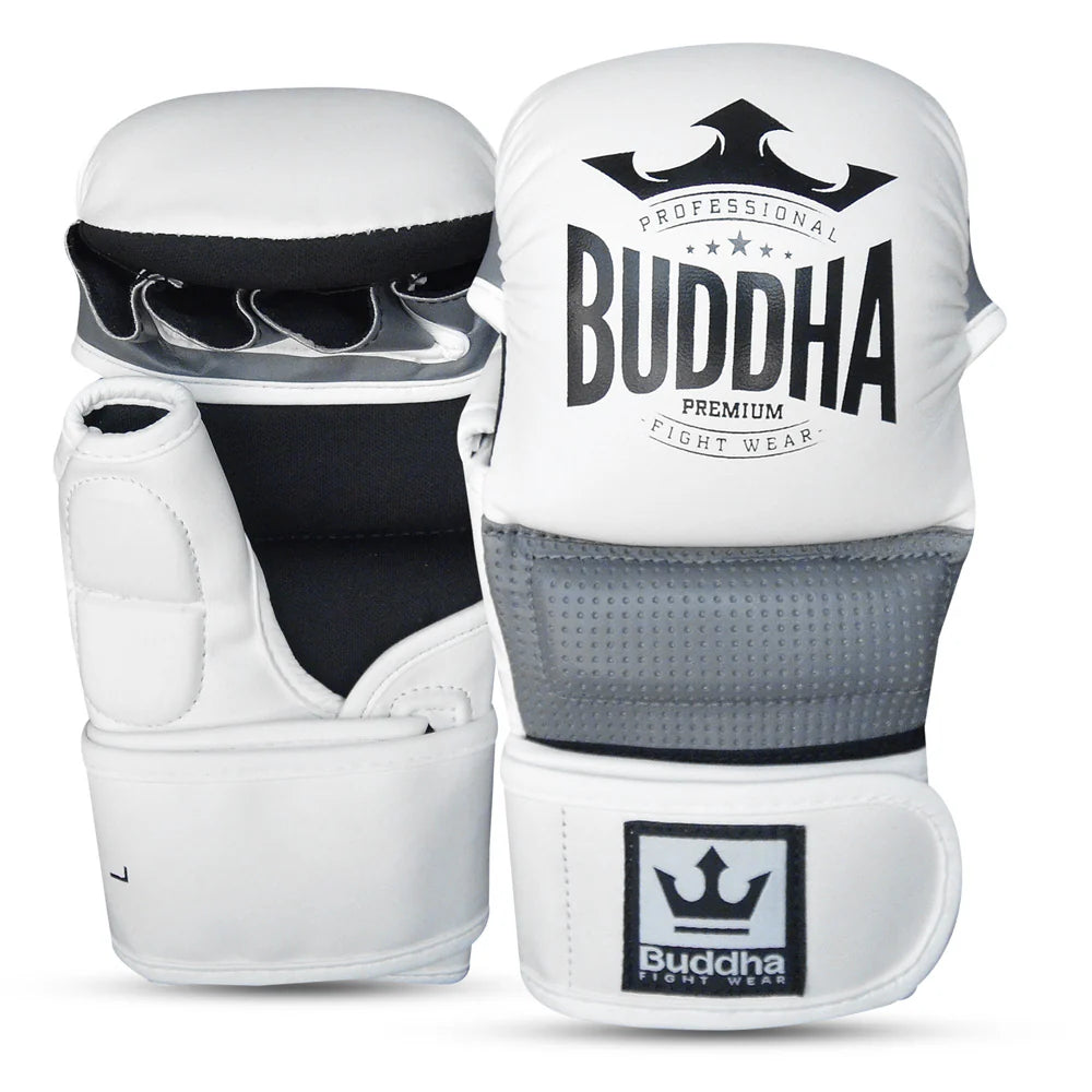 Guantes MMA Buddha Epic Competición Amateur Blancos